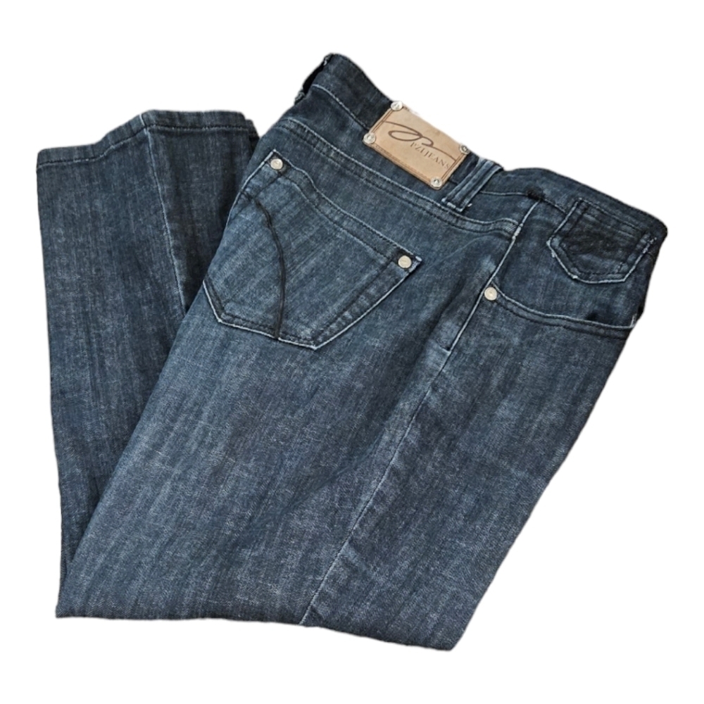 PZI JEANS Dark Blue Cropped Straight Leg Size 14 (34"Wx24" Inseam)